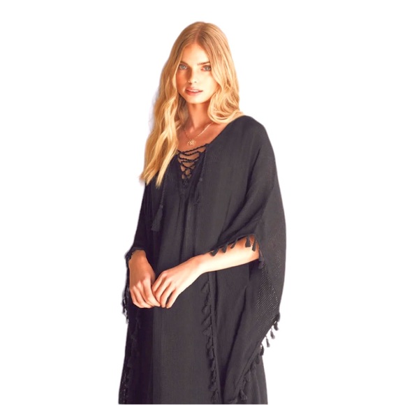 NEW Walter Baker Acapulco Kaftan in Black NEW - Picture 3 of 8